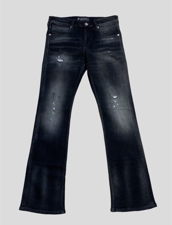 carbon black bootcut jeans