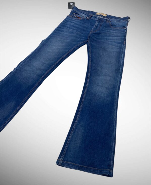 MEN DARK BLUE BOOTCUT JEANS