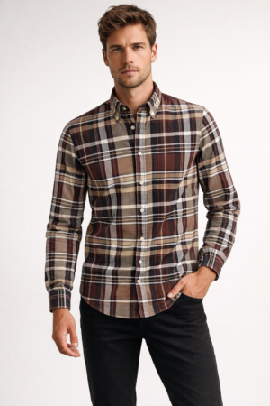 mens checked casual shirt