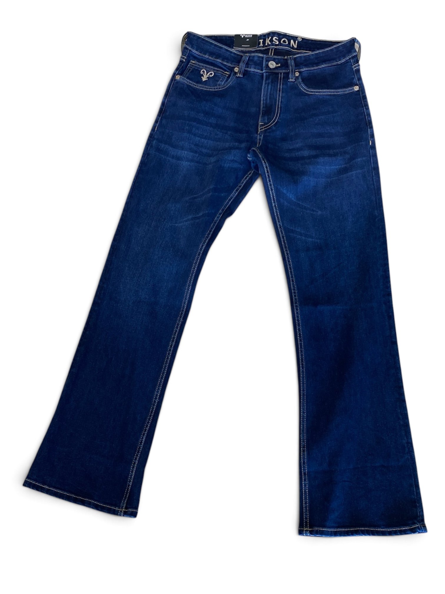 Bootcut fit men's dark blue jeans